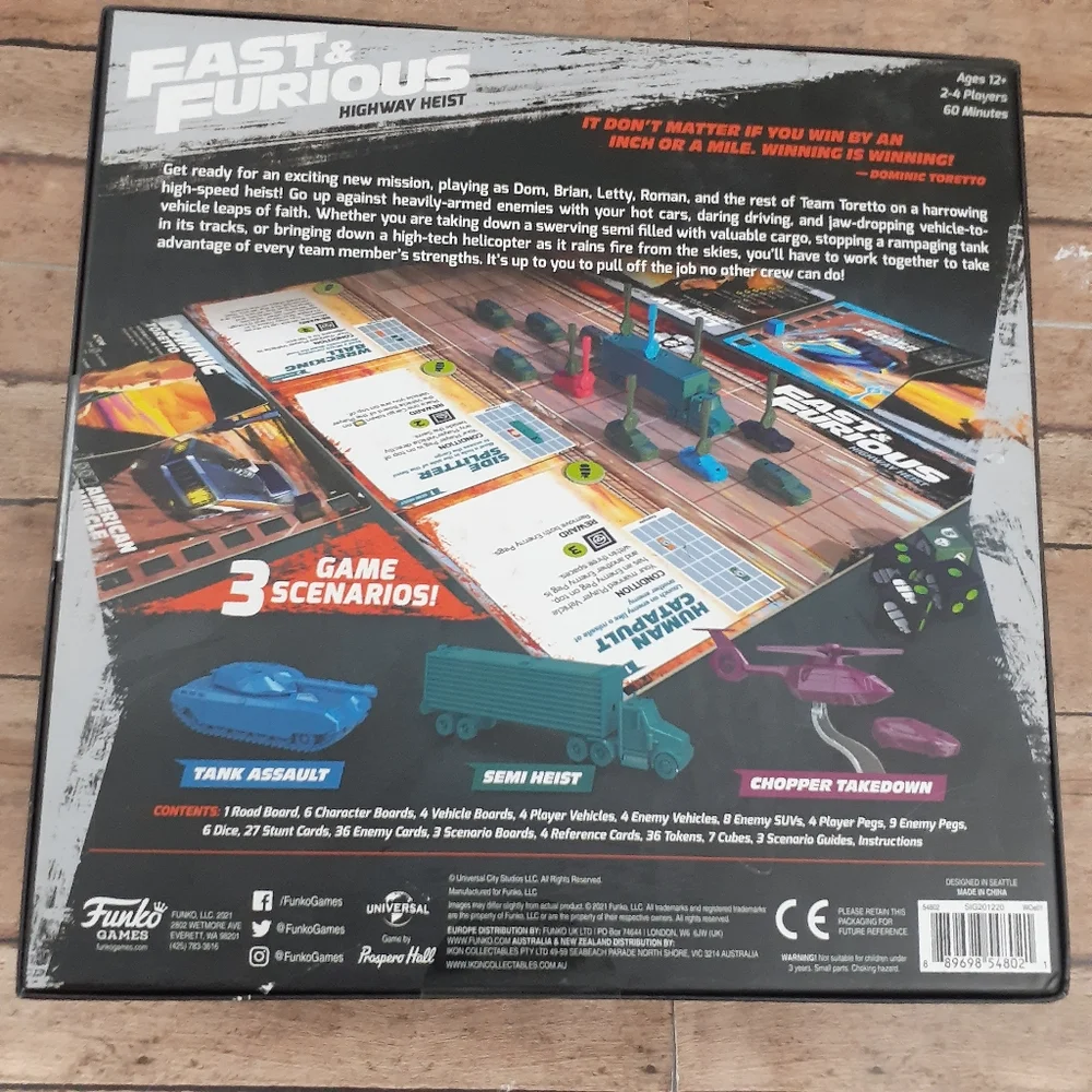 Fast and Furious Highway Heist A Cooperative Strategy Game by Funko